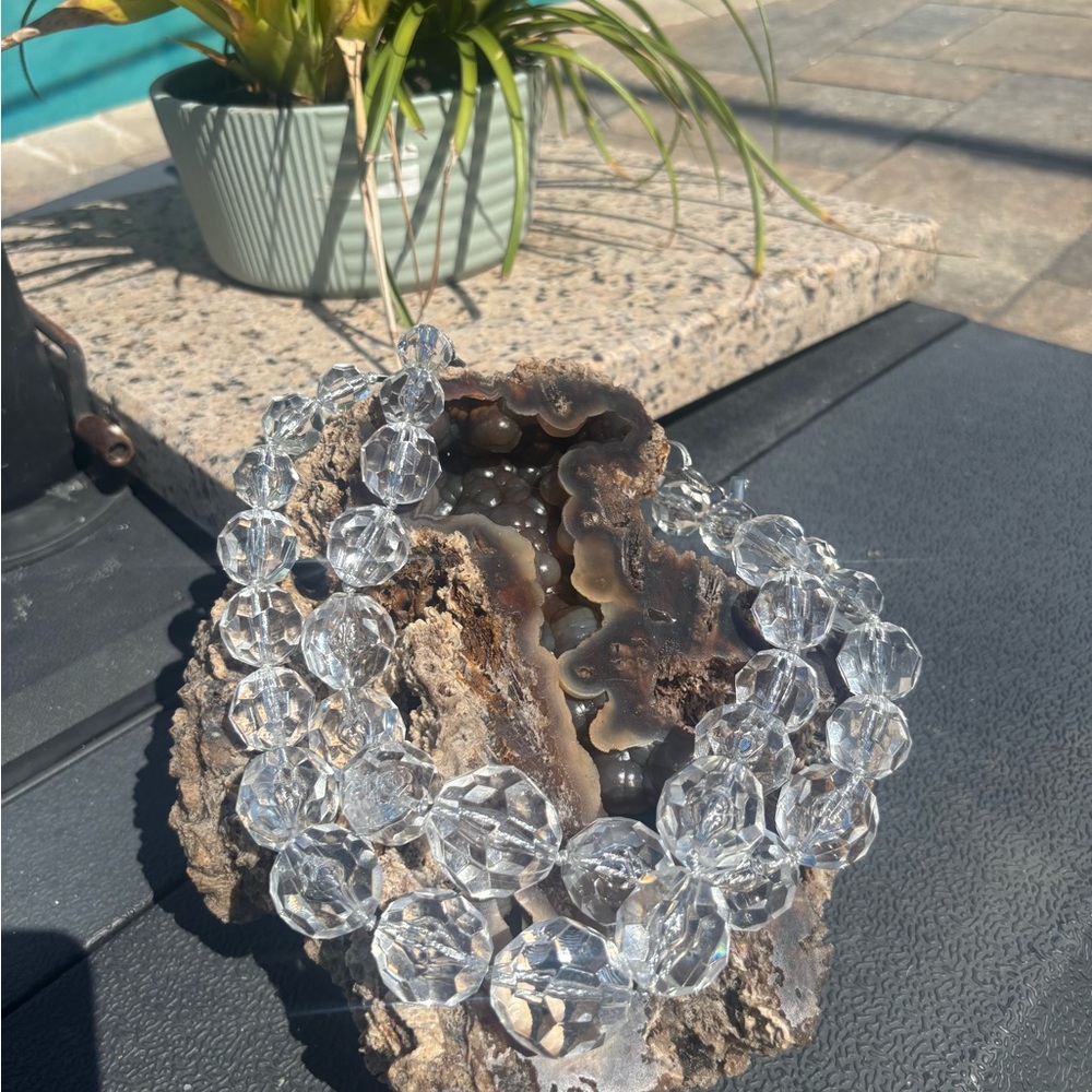 Elegant Clear Beaded Necklace